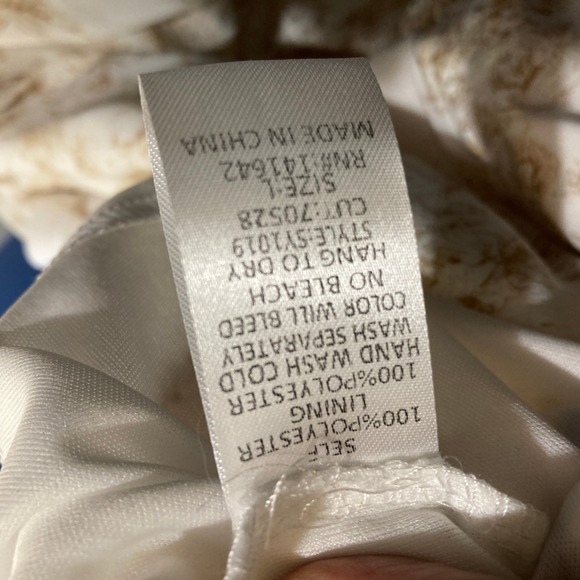 NWT SHE SKY Sz L Floral Smocked Midi Dress Puff Sleeve Boho Cottagecore Tiered - Picture 10 of 10